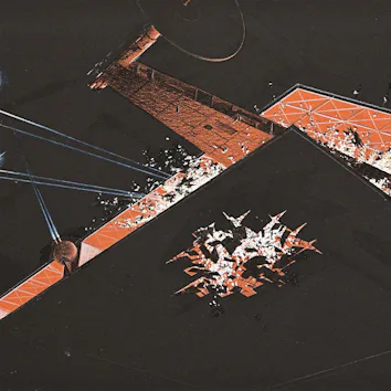One of eight pieces of original pre-production art created by Colin Cantwell for George Lucas in ima...