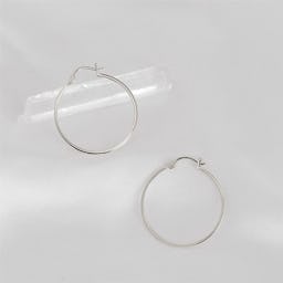 Dreamy Hoop Silver Earrings: image 1