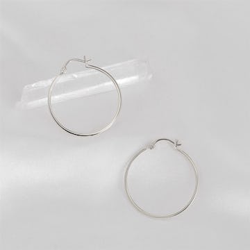 Dreamy Hoop Silver Earrings: image 1