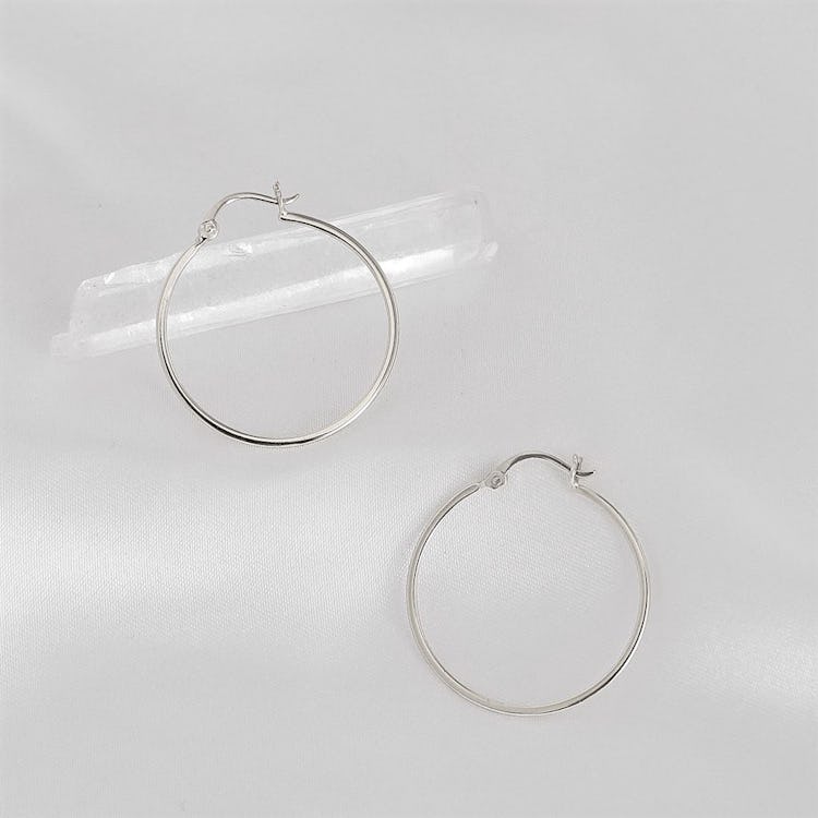 Dreamy Hoop Silver Earrings: image 1