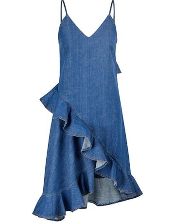 Ruffled denim dress: image 1