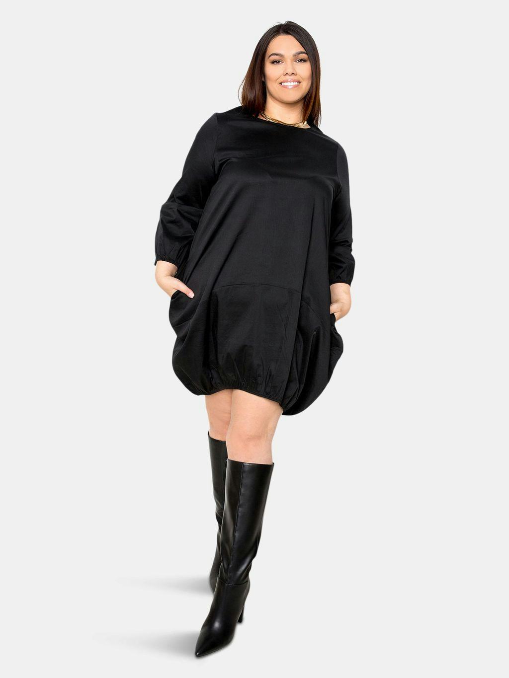 Bubbled Poplin Mini Dress: image 1