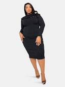 Sweater Dress with Knot Detail: image 1