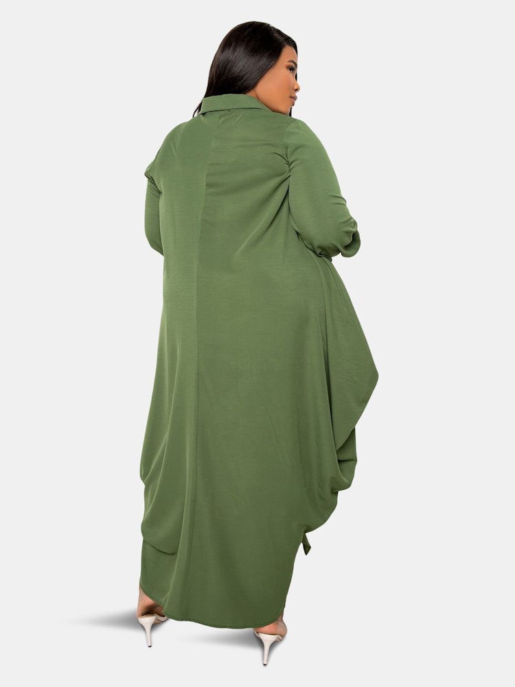 Drapy Shirt Maxi Dress: image 1