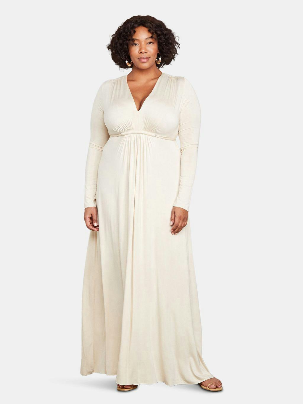 Long Sleeve Full Length Caftan - Plus Size: image 1