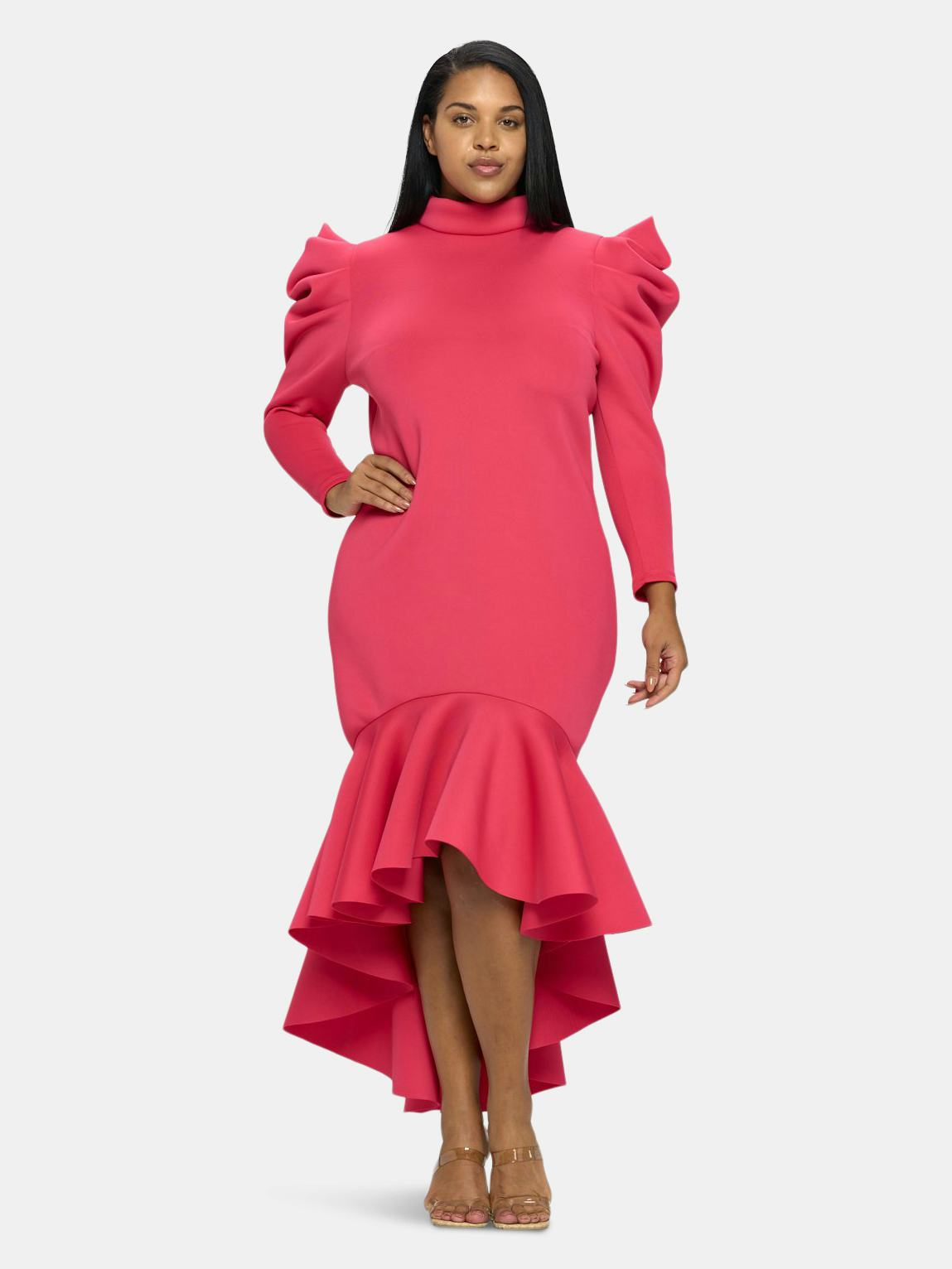 Pagoda Shoulder Mermaid Dress: image 1