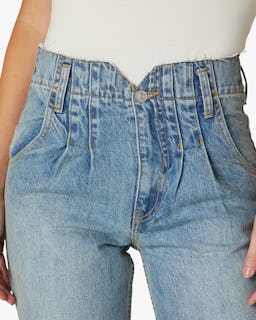 Pleated Denim Jeans: additional image