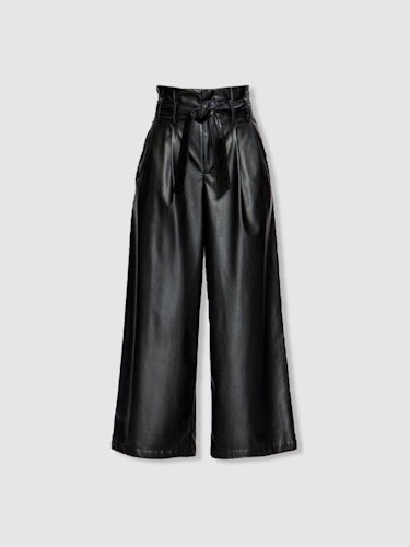 Joan Vegan Leather Belted Pants: image 1