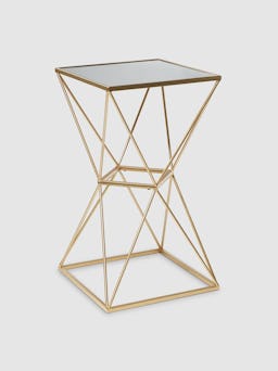 Geometric Mirrored Side Table: image 1