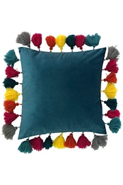 Riva Home Ceylon Velvet Cushion Cover (Ocean Blue) (One Size): image 1