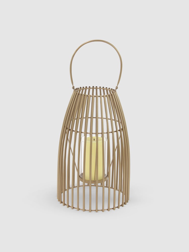 Caged Metal Lantern: additional image