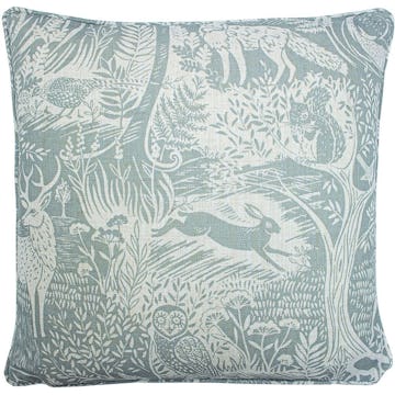 Furn Woodland Cushion Cover (Duck Egg Blue) (One Size): image 1
