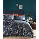 Furn Richmond Duvet Set With Woodland And Botanical Design (Midnight Blue) (Super King): additional ...
