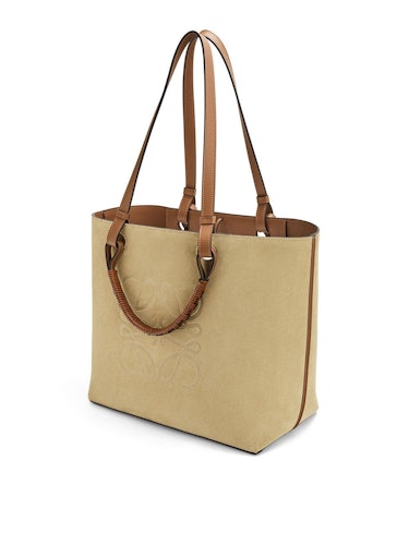 Anagram Top Handle Suede Leather Bag: image 1