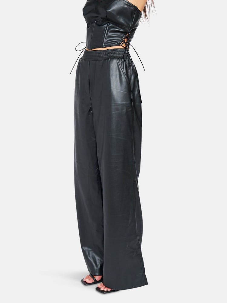 Kadence Leather Wide Pants: image 1