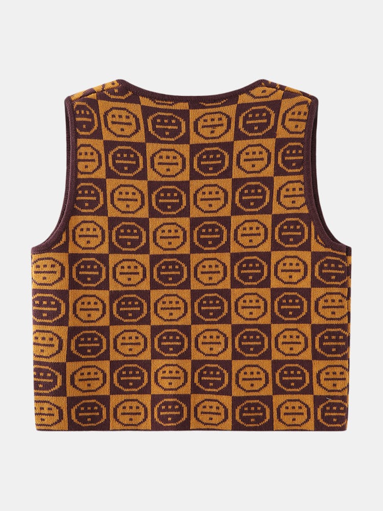 Icon Knit Vest - Brown: additional image