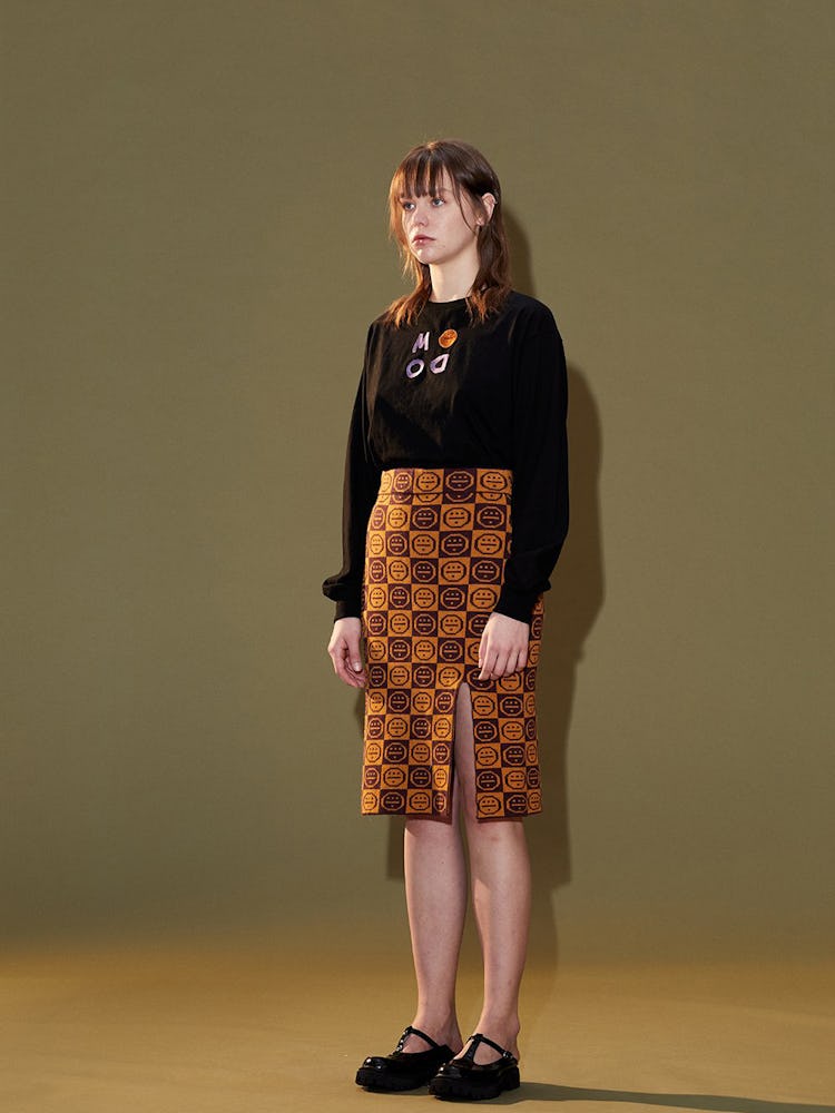 Icon Knit Skirt - Brown: additional image