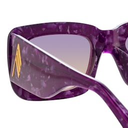 The Attico Marfa Rectangular Sunglasses in Purple: additional image