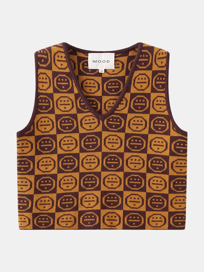 Icon Knit Vest - Brown: image 1