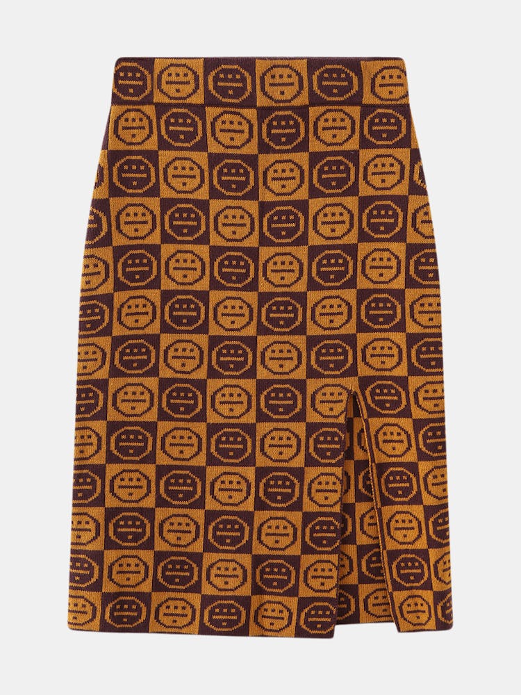 Icon Knit Skirt - Brown: image 1