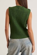 Wool Mix Vest in Kelly Green: additional image