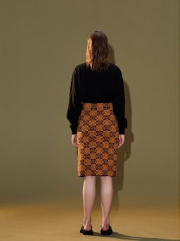 Icon Knit Skirt - Brown: additional image