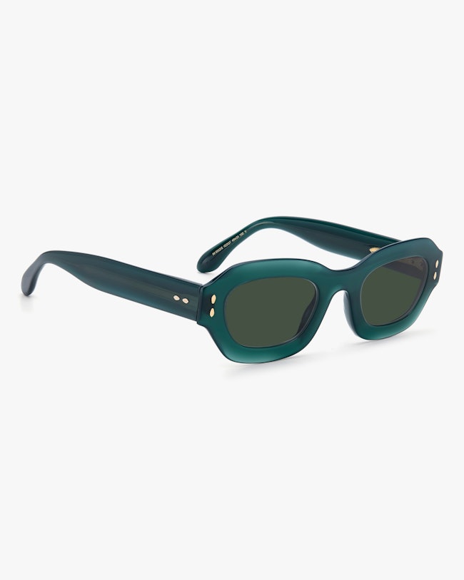Green Geometric Sunglasses: additional image