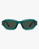 Green Geometric Sunglasses: image 1