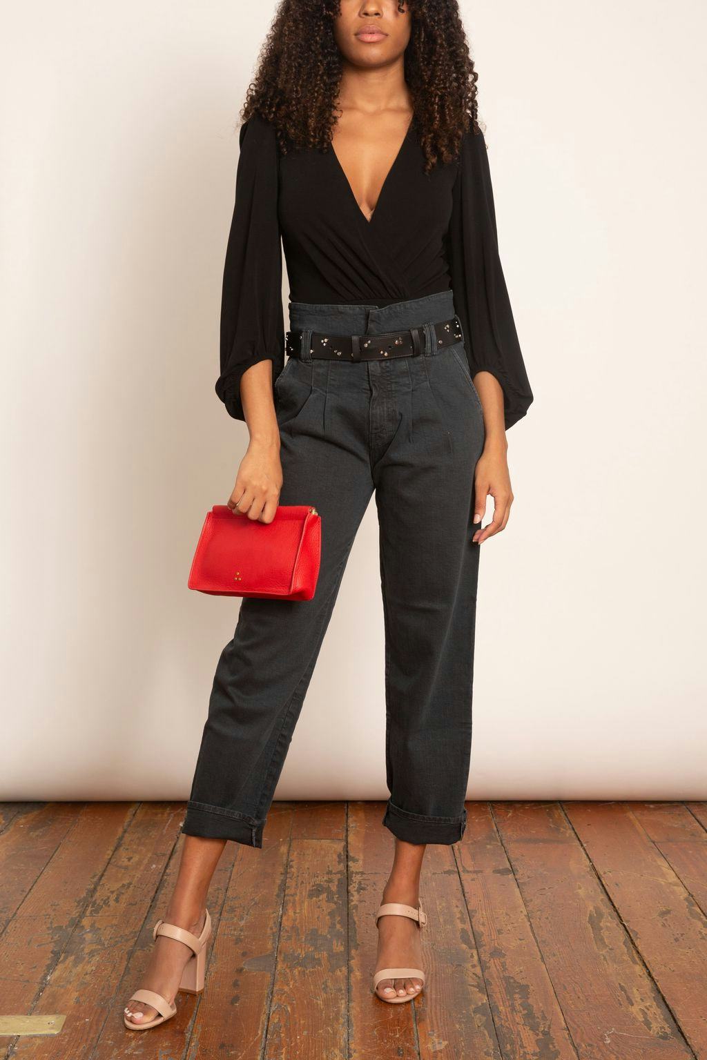 Studded Belt in Black: image 1