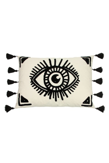 Furn Ashram Eye Throw Pillow Cover (White/Black) (One Size): image 1