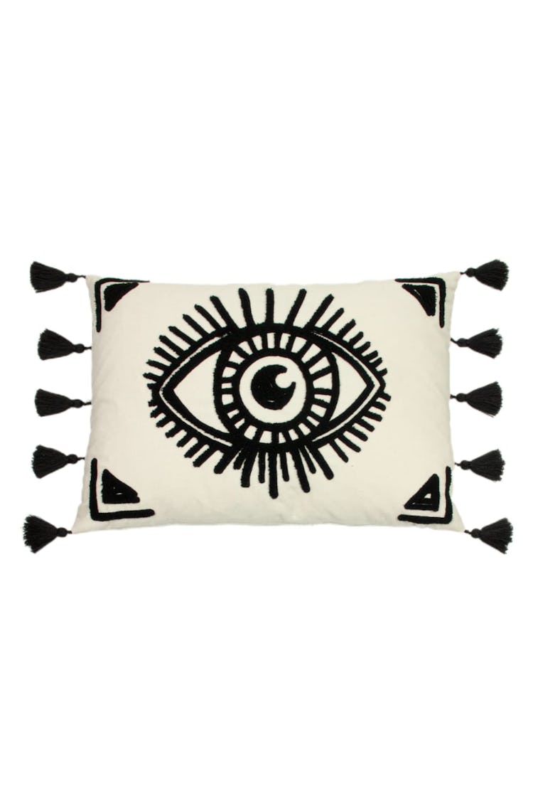 Furn Ashram Eye Throw Pillow Cover (White/Black) (One Size): image 1