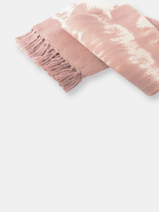 Pink Tie Dye Throw Blanket: additional image