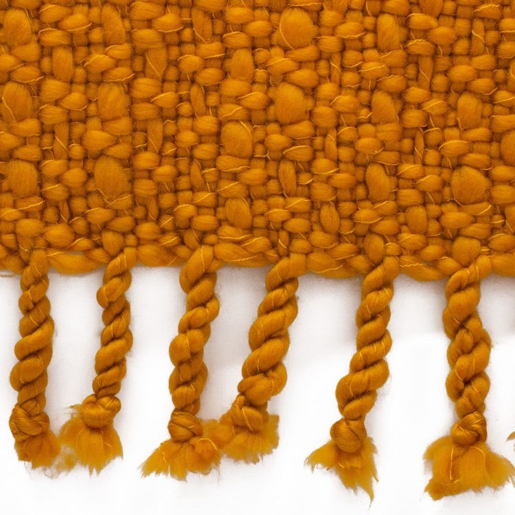 Furn Jocelyn Chunky Knit Throw (Mustard) (One Size): additional image