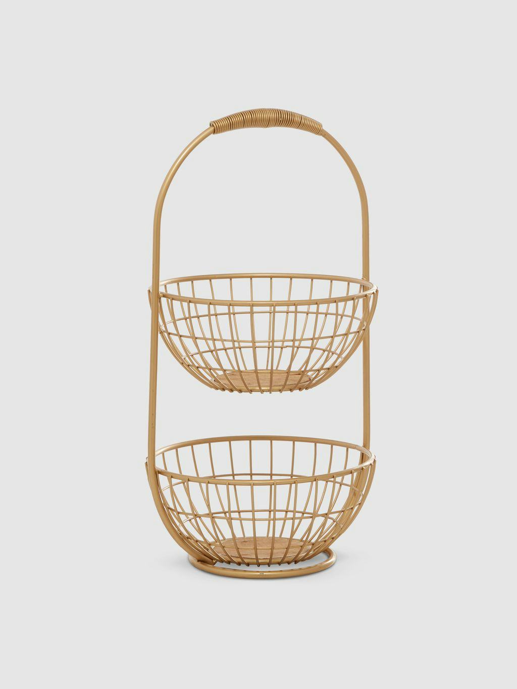 Two Tiered Mesh Basket Stand: image 1