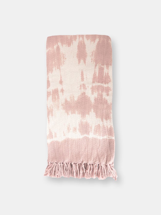 Pink Tie Dye Throw Blanket: image 1
