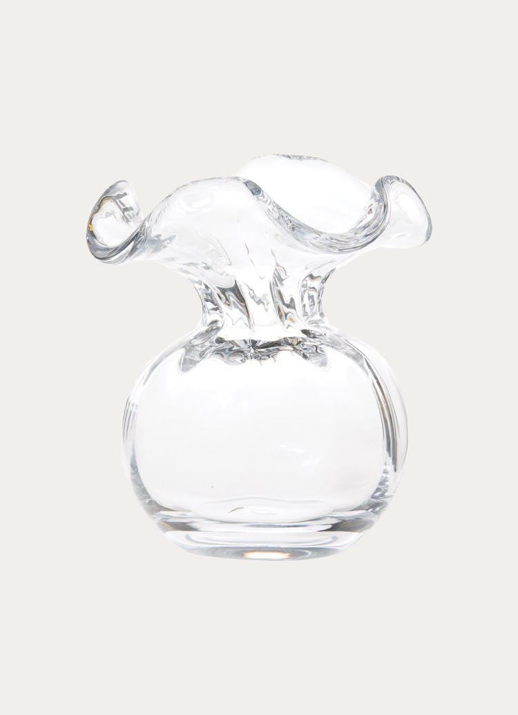 Hibiscus Glass Clear Bud Vase: additional image