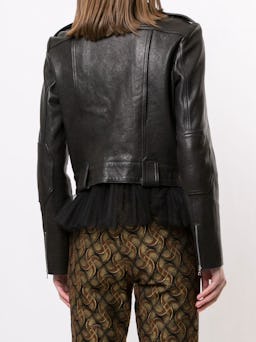 Cordelia Cropped Moto Leather Jacket: additional image