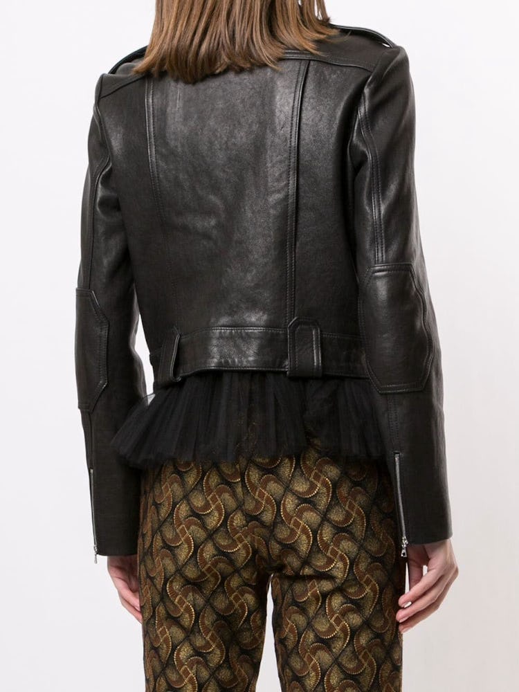 Cordelia Cropped Moto Leather Jacket: additional image