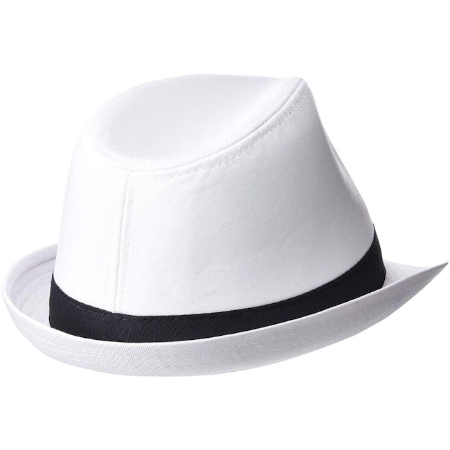 Beechfield Unisex Fedora Hat (White/Black): additional image