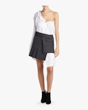 Pleated Wrap Mini Skirt: additional image