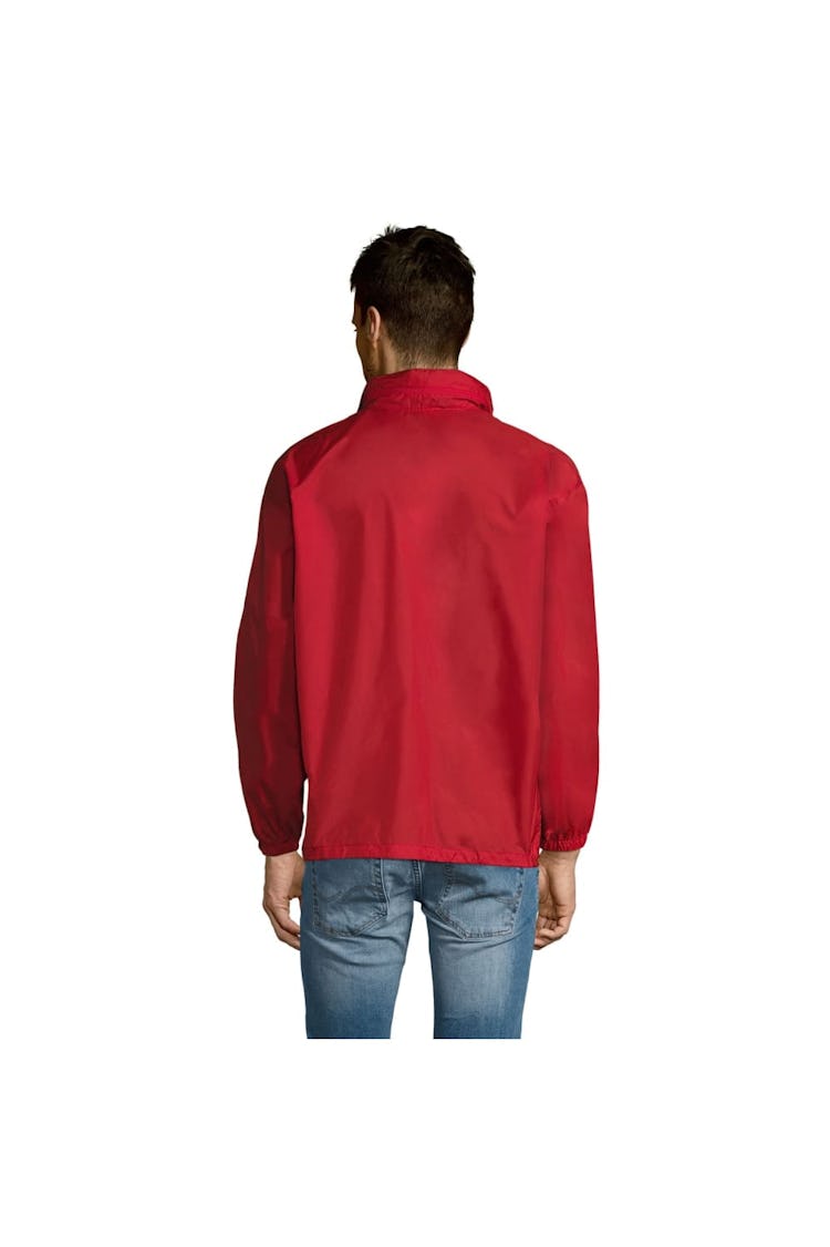 SOLS Unisex Surf Windbreaker Lightweight Jacket (Red): additional image