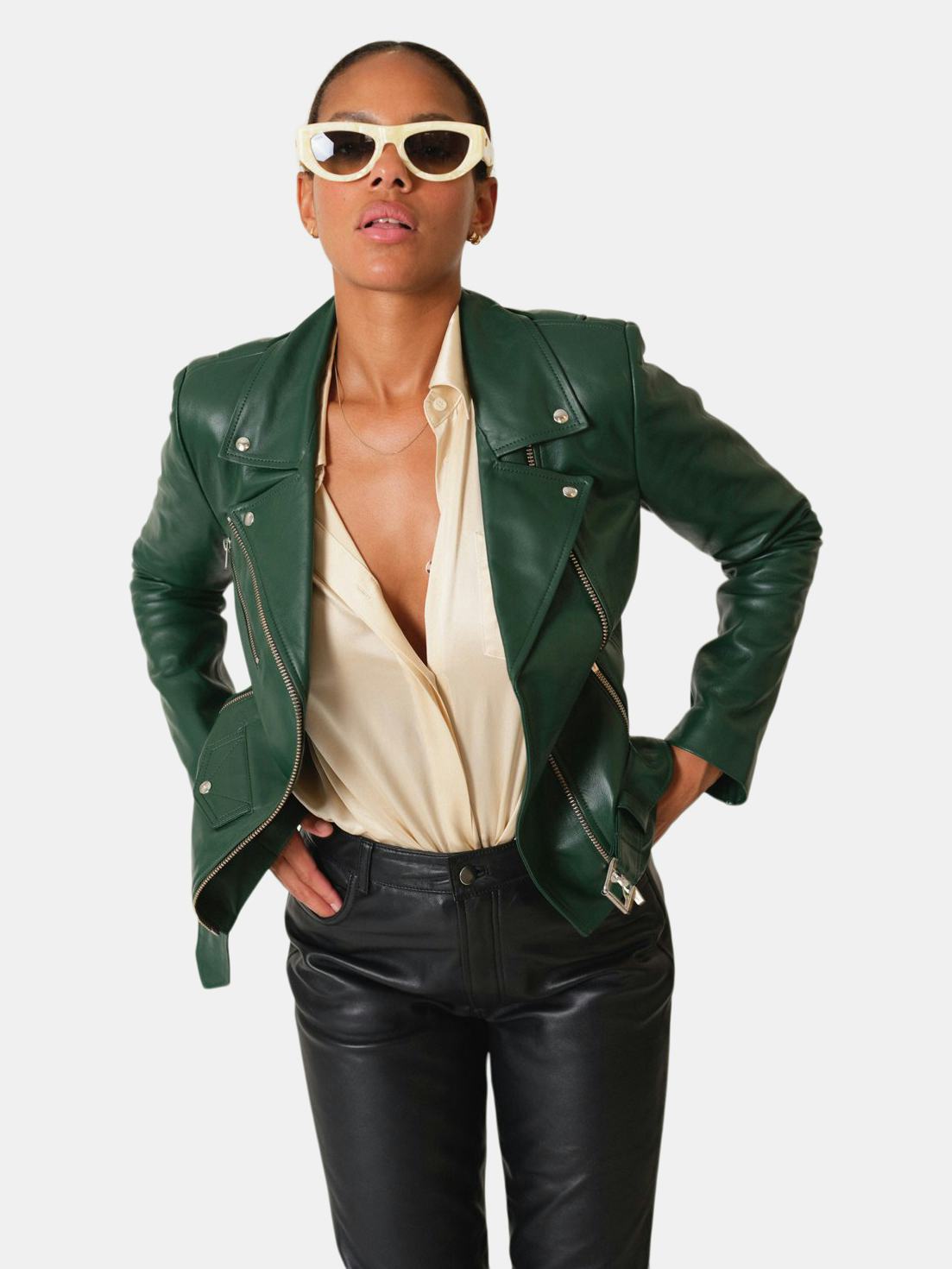 Jayne Smooth Jacket Bottle Green: image 1