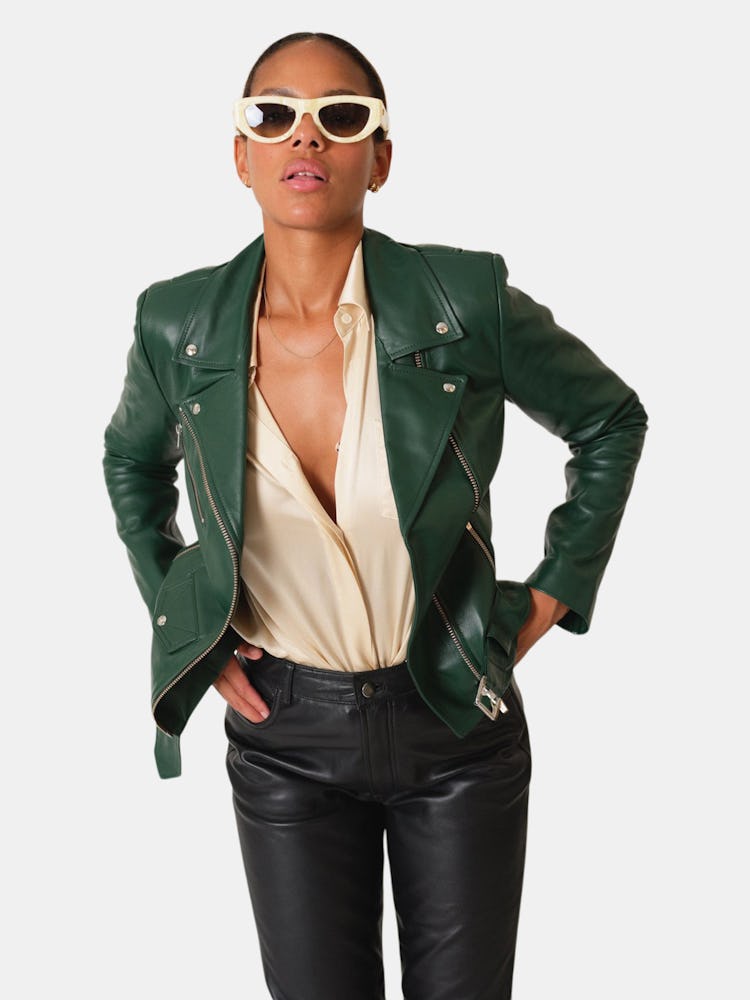 Jayne Smooth Jacket Bottle Green: image 1