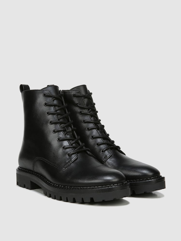 Cabria Lug-Sole Suede Combat Boot: image 1