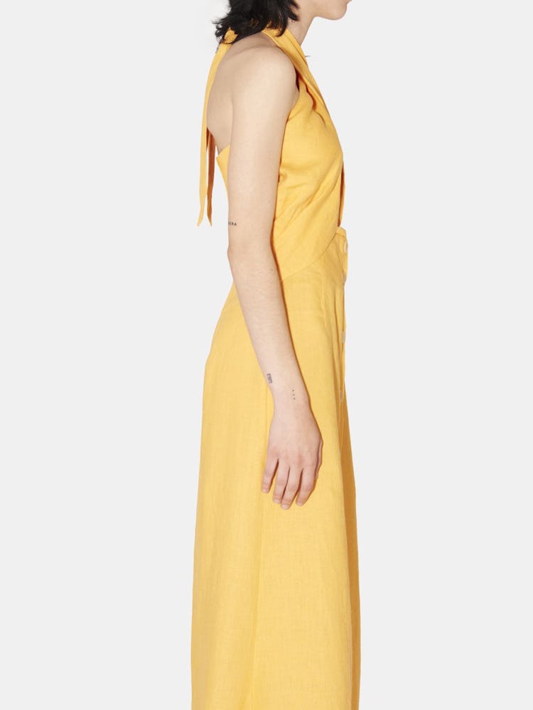 Soffio Halter Neck Cut Out Maxi Dress: additional image