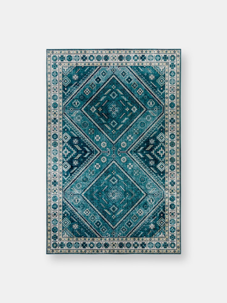 Addison Avignon Traditional Diamond Velvet Non-skid Rug: image 1