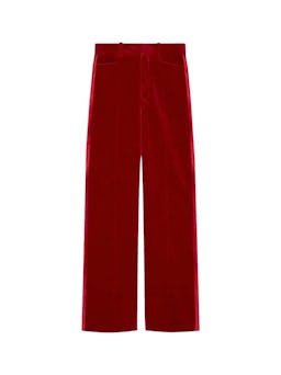 Straight-Leg Velvet Trousers: image 1