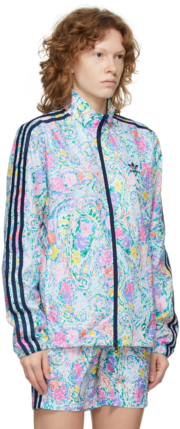 adidas patterned track jacket