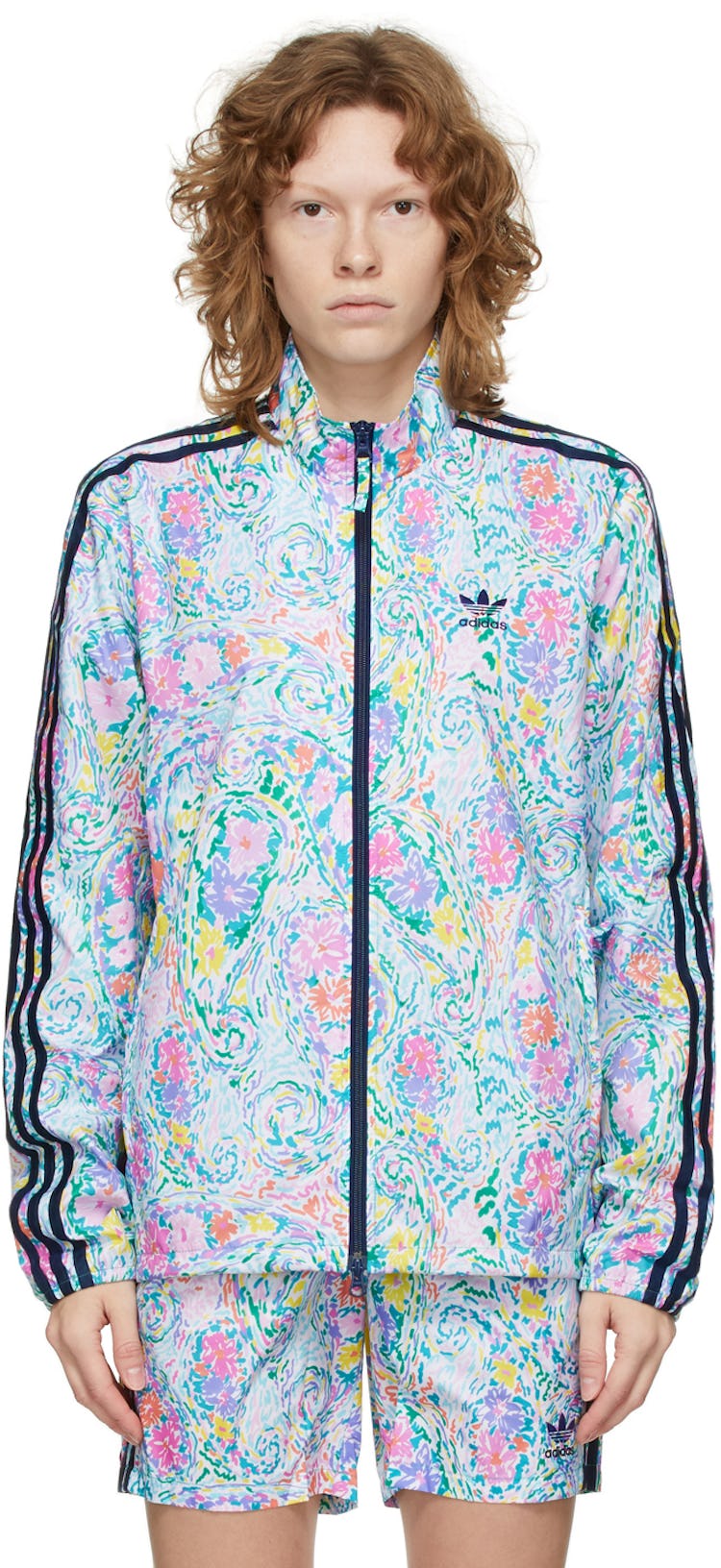 Multicolor adidas Originals Edition Floral Track Jacket: image 1