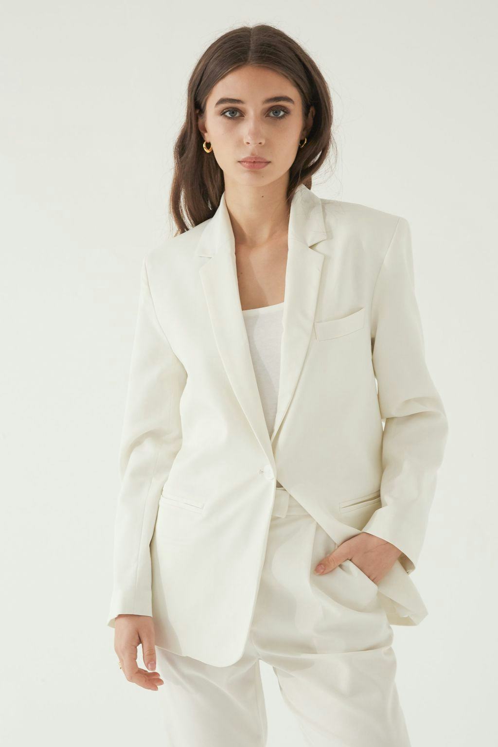 The Oversized Tencel Blazer: image 1